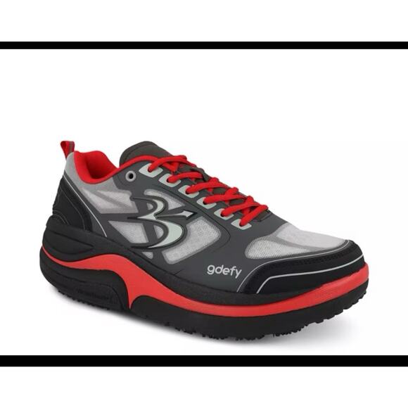 GDefy Gravity Defyer Athletic Sneakers Men's Size 11 Red Grey - Picture 1 of 10